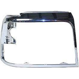 Ford F250 F350 F450 1992 - 1998 Headlight Door - Chrome FO2512130 FO2513131