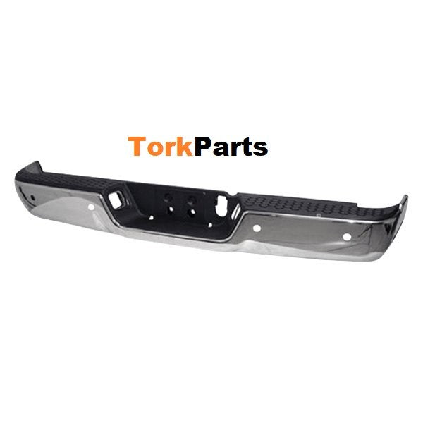 Dodge RAM 2009 - 2018 1500 -> Fits 2010- 2012 Dodge Ram 2500 3500 Rear Chrome Bumper Assembly with Park Sensor Holes CH1103122