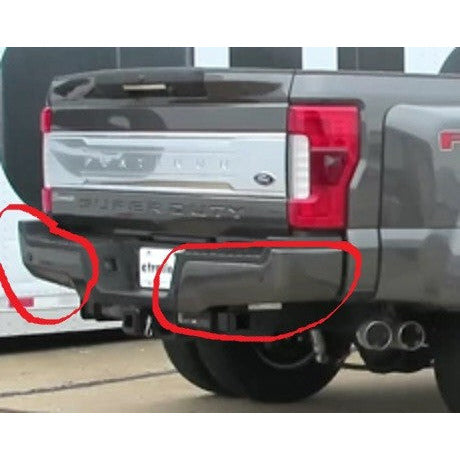 Ford F250 F350 F450 2017 - 2019 /  2020 - 2022 SuperDuty Rear Bumper ends, Paintable  FO1102384 / FO1102385